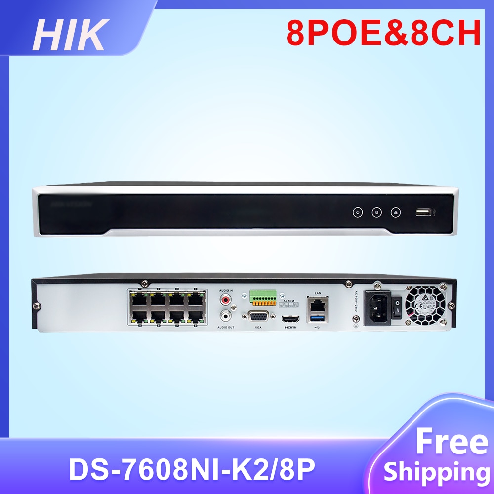 Hikvision  NVR 8CH 8 POE DS-7608NI-I2/8 P NVR..